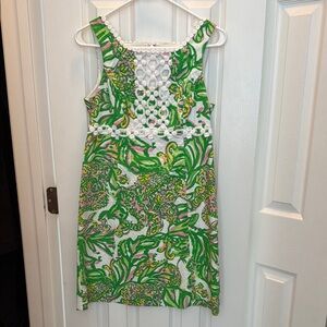 Lilly Pulitzer Green and White Sleeveless Sundress
